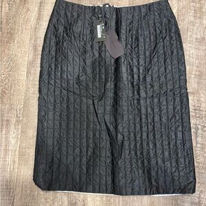 Prada Ladies Black Quilted Pencil Skirt